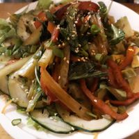 Sushi bowl at Zumo Food & Drink in Banos