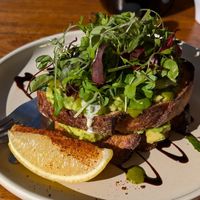 Smashed avo (vegan) at Byron Bay General Store in Byron Bay