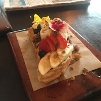 Vegan buckwheat waffles at Byron Bay General Store in Byron Bay