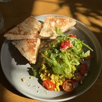 Green tofu scramble   at Dicki's in New Farm