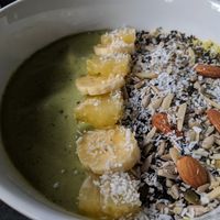 Smoothie bowl - one of their many options   at Cafe Tropical in Koh Lipe