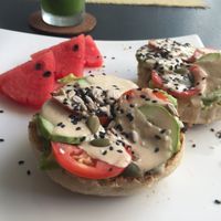 Avocado Toast with Cashew Sauce at Cafe Tropical in Koh Lipe