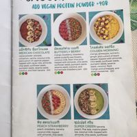 Smoothie bowl menu at Cafe Tropical in Koh Lipe