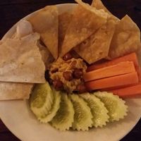 Small hummus snack plate at Cafe Tropical in Koh Lipe