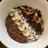Chocolate smoothie bowl at Cafe Tropical in Koh Lipe