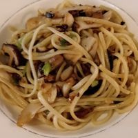 Mushroom aglio olio linguine at The Red Tomato in Langkawi