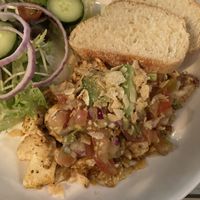 Mexican scrambled tofu. Well seasoned  at The Red Tomato in Langkawi
