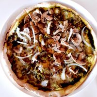 Basil pesto pizza at The Red Tomato in Langkawi