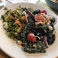 Raw salad vegan options changes daily  at Franze & Evans Cafe in East London