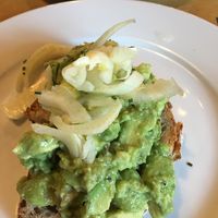 Avocado and sliced fennel on toast ! Delish! at Franze & Evans Cafe in East London