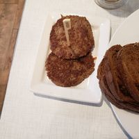 added veg sausage, super yummy and house made at Anna's House - E Beltline in Grand Rapids