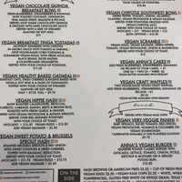 Nice to see a full separate vegan menu.  at Anna's House - E Beltline in Grand Rapids