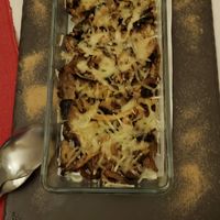 Mushrooms with vegan cheese at Momentos in Evora