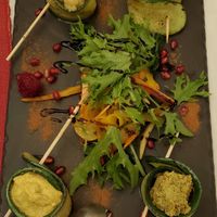 Zucchini with all different fillings at Momentos in Evora