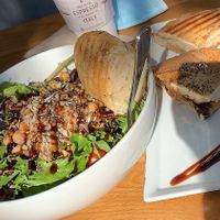 Vegan salad and focaccia. Wow. at Pappalecco in San Diego