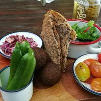 falafel plate  at Biang Bistro in Da Lat