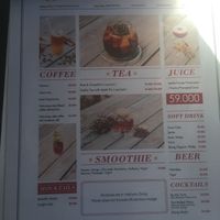 Menu at Biang Bistro in Da Lat