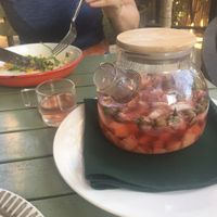 Grapefruit and rose tea at Biang Bistro in Da Lat