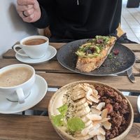 Granola bowl and hummus avocado sandwich at Jord in Malmo