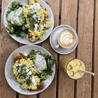 Golden mylk and toasts  at Jord in Malmo