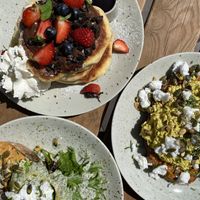 Pancakes and tofu sandwich 🥪   at Jord in Malmo