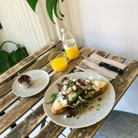 Avocado hummus toast  at Jord in Malmo