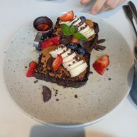 banana french toast at Jord in Malmo