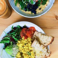 Scrambled tofu & Hummus bowl at Jord in Malmo
