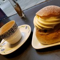Coffee and a "semla" ♡ at Bageri Leve in Malmo