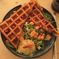 Sweet potato waffle at Riz Riz - Marais in Paris