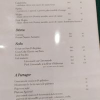 Menu at Riz Riz - Marais in Paris