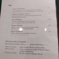 Menu at Riz Riz - Marais in Paris