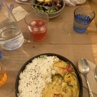 Mango curry and rice bowl  at Riz Riz - Marais in Paris