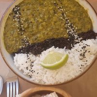 Spinach and lentils dahl at Riz Riz - Marais in Paris