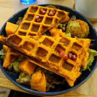 Sweet potato waffle at Riz Riz - Marais in Paris