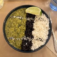 Spinach Dahl and rice   at Riz Riz - Marais in Paris
