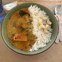 Courgette aubergine curry  at Riz Riz - Marais in Paris
