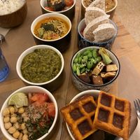 Assorted dishes come with rice bowls, too  at Riz Riz - Marais in Paris