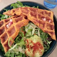Sweet potato waffle at Riz Riz - Marais in Paris