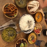 Rice table at Riz Riz - Marais in Paris