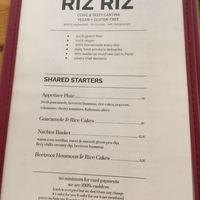 Menu   at Riz Riz - Marais in Paris