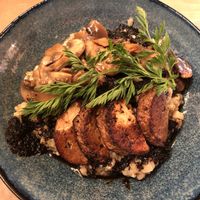 Mushroom risotto! Risotto was very flavorful and the tofu on the top tasted so good. at Riz Riz - Marais in Paris