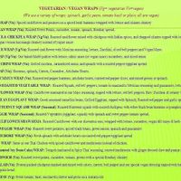 Vegetarian & Vegan Wraps at Tea Thyme in Orangeburg