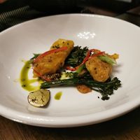 Crispy tofu with peanut sauce at Brown's in Londonderry