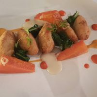 Spiced carrot falafel at Brown's in Londonderry