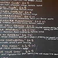 Vegan sandwiches at Eastern Bloc Records' Cafe in Manchester