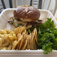 Black bean burger at Nature's Plate Cafe & Juice Bar in Keyport