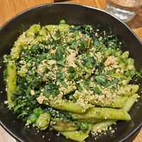 Green pesto pasta, not bad at Bam Bam Italian in Avonsleigh