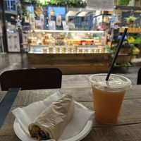 Amazing vegan wrap and fresh juice   at Veg&Veg in Rome