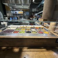 Selection of salads   at Veg&Veg in Rome